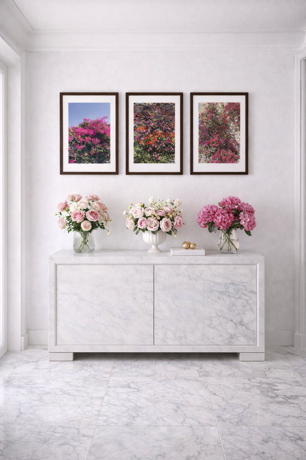 Vibrant Pink Bougainvillea Bloom Framed Poster