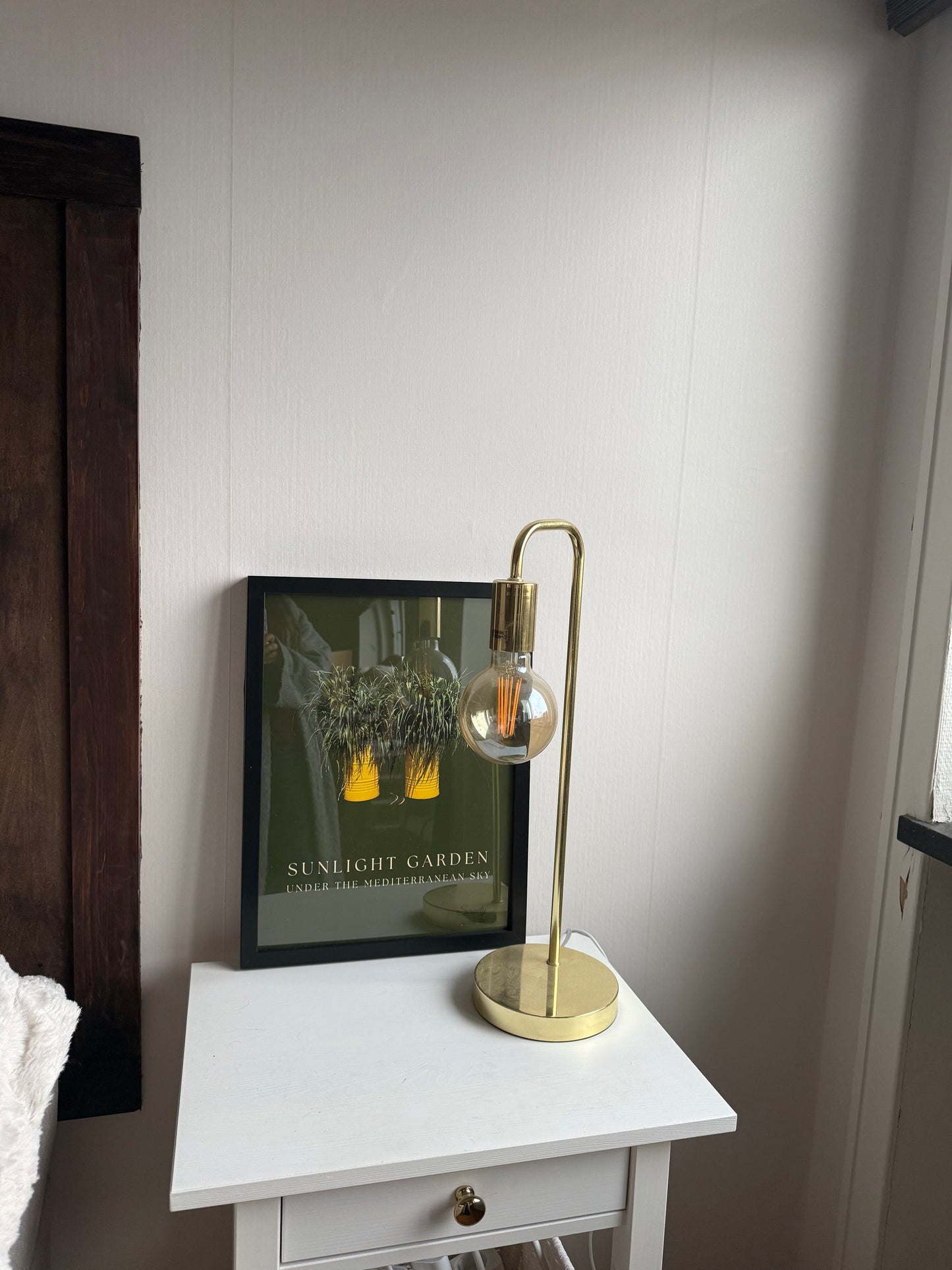 Sunlit Mediterranean Garden Framed Poster