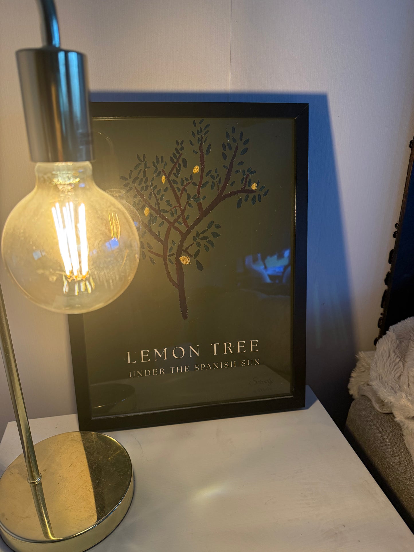 Lemon Tree Under the Spanish Sun Framed Poster