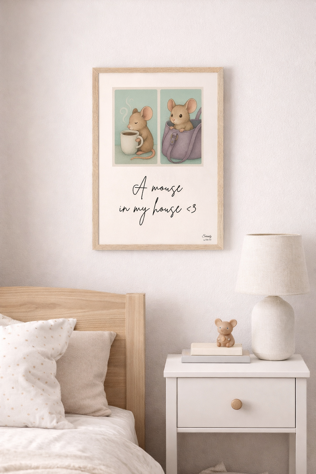 Charming 'A Mouse In My House' children’s room Poster